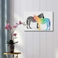 thumbnail image 2 of Canvas Prints Wall Art - Zebras with Multi-Colored Strips | Modern Wall Decor/Home Art Stretched Gallery Canvas Wrap Giclee Print &amp; Ready to Hang - 32" x 48", 2 of 4