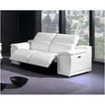 thumbnail image 2 of Maklaine Genuine Italian Leather White Loveseat Rectangular Power Reclining 39.4"H x 72"W x 42.3"D, 2 of 10
