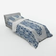 thumbnail image 3 of Ambesonne Tribal Bedding Set 4 Pcs, Folk Gypsy Boho Motif, Queen, Dark Blue and Cream, 3 of 3