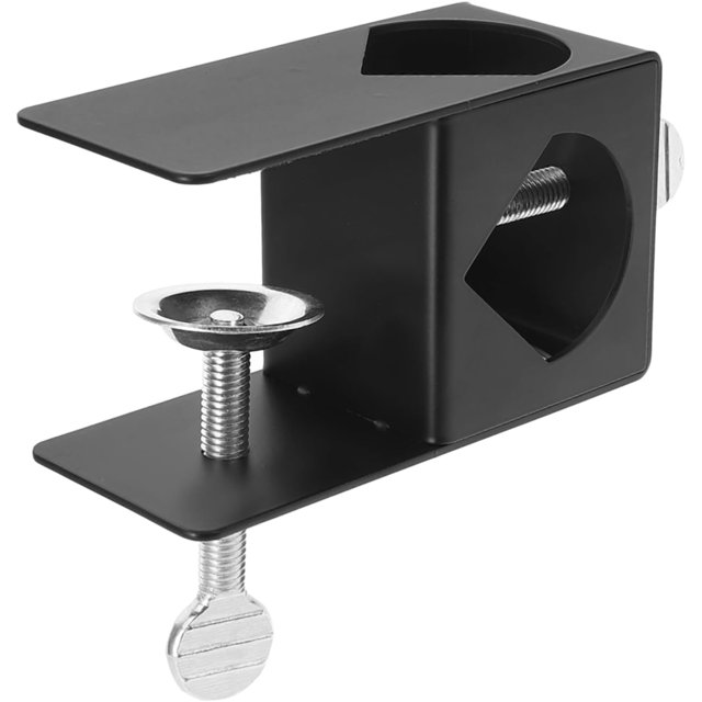 Woeilo Torch Base Adjustable Deck Clamp Deck Bracket Fixture Porch Clamp Fixer Metal Black