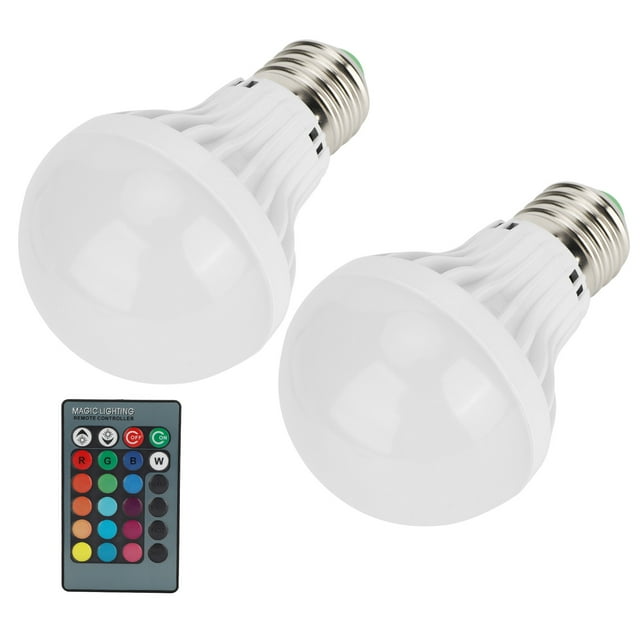 Decoración del hogar 2 bombillas E27 RGB 3 W Jadeshay