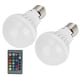 thumbnail image 5 of 2 uds E27 3W RGB bombilla lámpara cambio de color bombilla iluminación del hogar con control remoto 85V-265V, 5 of 14