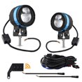 thumbnail image 1 of 2pcs Motorcycle LED Driving Fog Lights 90W White and Amber 4 Light Modes LED Pods Projector Lights Spotlight LED Auxiliary Light with Wire Harness Kits Replacement for Jeep Motorcycle Tracto, 1 of 6
