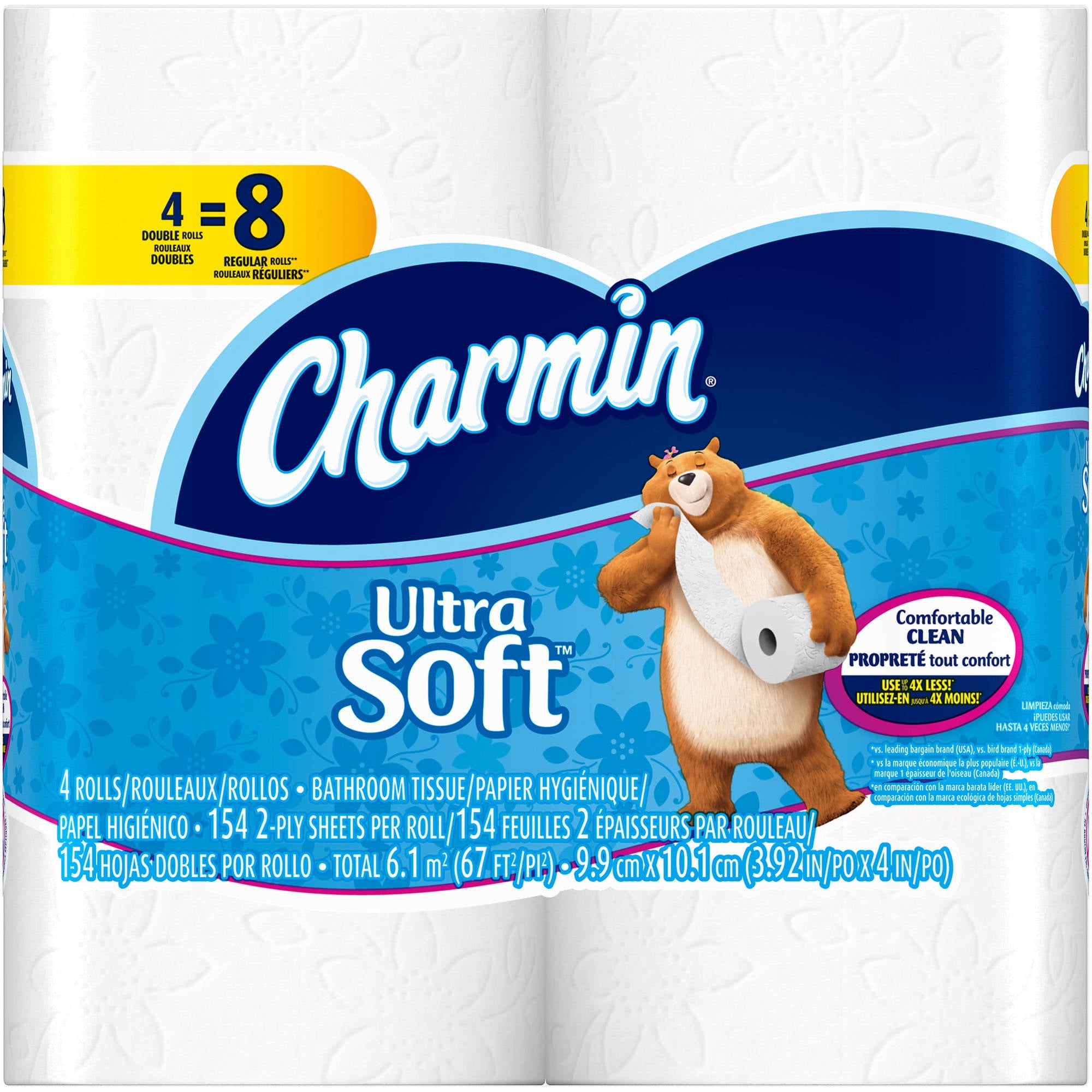 Charmin Ultra Soft Toilet Paper 4 Double Rolls - Walmart.com Charmin Ultra Soft Toilet Paper 4 Double Rolls - Walmart.com