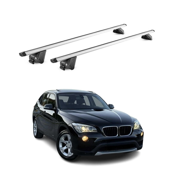 OMAC Roof Rack Cross Bars Luggage Carrier for BMW X1 E84 F48 2009-2022 Alu Grey 2X