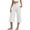 White, variant on CLOISE Womens Capris with Pockets Stretch Wide Leg Pants Elastic High Waisted Palazzo Pants Summer Casual Fashion Solid Loose Lightweight Cropped Flowy Trousers Gray XL