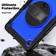 thumbnail image 4 of Funda para Samsung Galaxy Tab A11 Plus de 11 pulgadas (2025) y A9 Plus de 11 pulgadas (2023), resistente, a prueba de golpes, con soporte giratorio de 360° y correa de mano/bandolera., 4 of 9