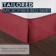 thumbnail image 2 of Burgundy Queen Bed Skirt - Dust Ruffle w/ 14 Inch Drop - Tailored, Wrinkle & Fade Resistant, 2 of 5