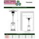 thumbnail image 5 of Calefactor de Jardin o Patio PatioHeat 41000BTUs s/ tanque Gas LP Alcance 6 a 8mØ Acero Inoxidable 202, 5 of 5