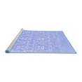 thumbnail image 2 of Ahgly Company Machine Washable Indoor Round Oriental Blue Industrial Area Rugs, 5' Round, 2 of 4
