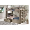 thumbnail image 2 of My Bed Now Everest Twin-over-Twin 2-Drawer Wood Bunk Bed with Ladder in Brown, 2 of 5