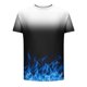 thumbnail image 2 of Mens Casual Pantalones Cortos Cuello Redondo Gradación Impresión Suéter Camiseta, Blusa Deportiva de Fitness para Hombres, 2 of 5