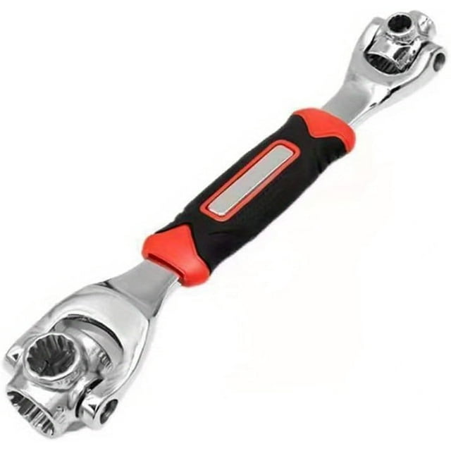 52 in 1 Multi-Functional Universal Socket Wrench 360 Degree Rotating Multi with Slip Rubber Handle High-Strength Carbon Steel Sturdy Heavy-Duty Adjustable Non- Model