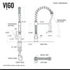 Vigo VG15077 Undermount Stainless Steel Kitchen Sink Faucet Colander Strainer and Dispenser