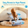 thumbnail image 4 of MWPO 15''H Multi-Step Pet Stairs for High Beds & Sofas, 3-Step Cat Stairs with 2 Toy Balls, Blue, 4 of 8