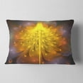 thumbnail image 2 of Designart Yellow Fractal Flower with Pink - Floral Throw Pillow - 12x20, 2 of 5