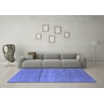 thumbnail image 3 of Ahgly Company Indoor Rectangle Solid Blue Modern Area Rugs, 2' x 4', 3 of 4