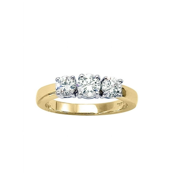 Direct-Jewelry 14k Yellow Gold 1 ct 3 Stone Diamond Ring