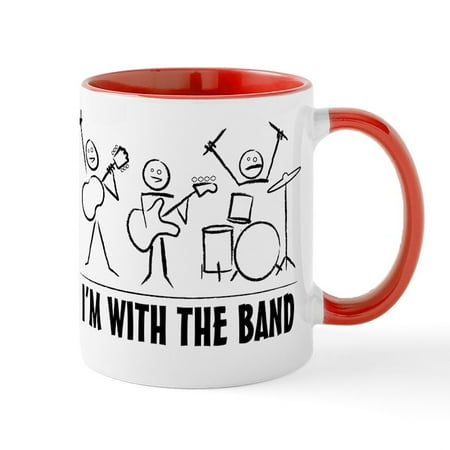 

CafePress - Stick Man Band Mug - 11 oz Ceramic Mug - Novelty Coffee Tea Cup