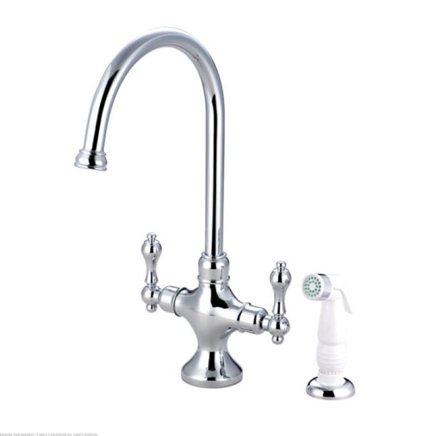 Kingston Brass KS1761AL Vintage Adjustable Spread Kitchen Faucet with