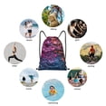 thumbnail image 6 of Rocae Heart Confetti on Glitter for Gym Bag Drawstring Bags Gym Backpack for Gym, Travel, Sports, Swimming, Beach-Small, 6 of 6