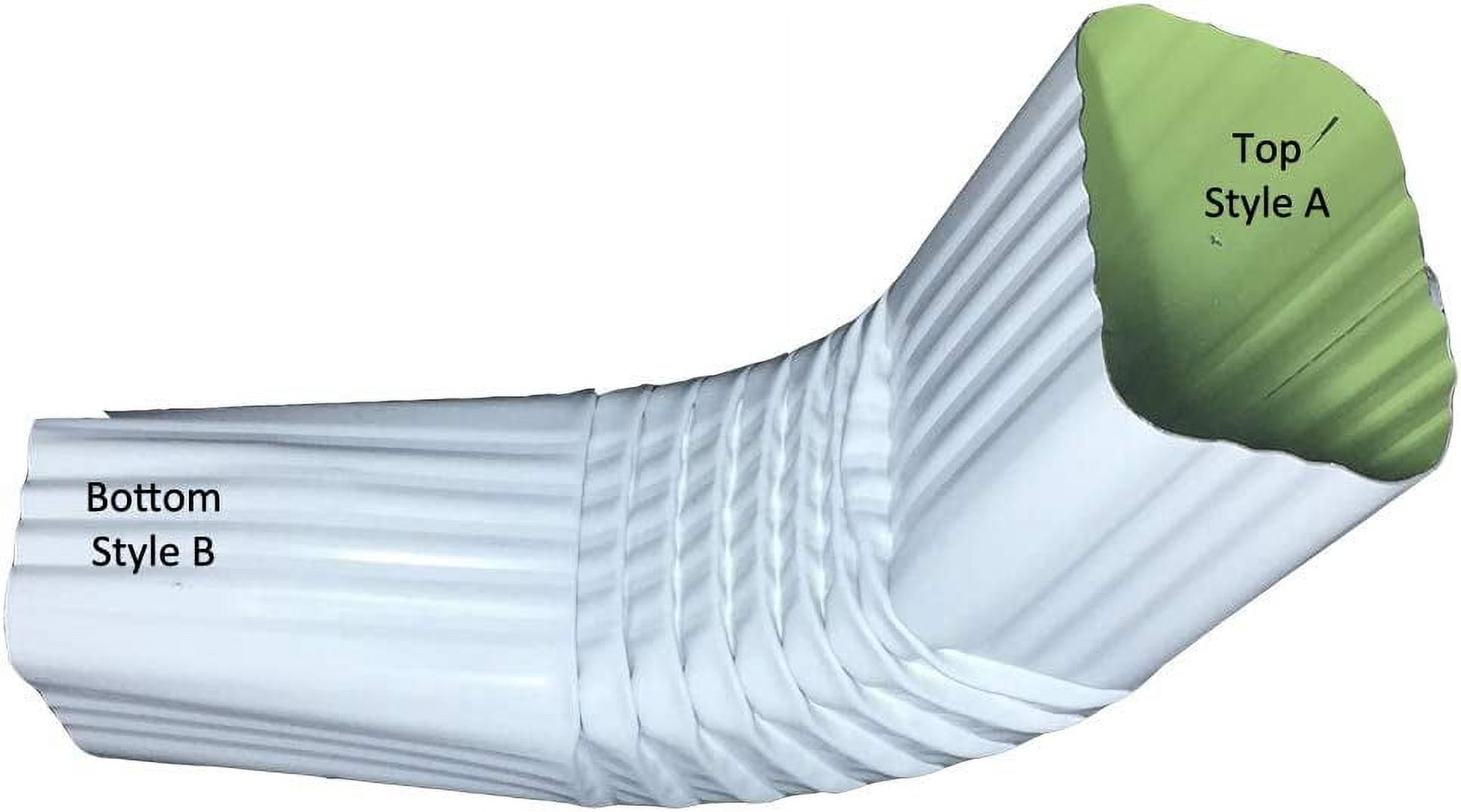 Aquabarrel Aluminum Downspout Elbow Roof Gutter Accessories, 3 Inches, 4 Inches