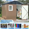 thumbnail image 4 of Garvee 6.5 x 4.3 ft Metal Storage Shed, with Window, Lockable Door & Air Vent, Multi-Colour, 4 of 10