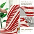 Christmas Candy Cane Stripes Dining Room Chair Covers Winter Red Cream