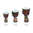 thumbnail image 2 of Camwood Tambor africano de madera de 12 pulgadas Djembe Bongo Congo Tambor de mano Percusión Instrum Abanopi Tambor Africano, 2 of 6