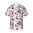 thumbnail image 2 of Xecao Rose Flowers print Hawaiian shirt - a stylish short-sleeve button-down for men, perfect for casual beach and tropical outings., 2 of 9
