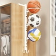 thumbnail image 5 of Multilayer Basketball Storage Rack, Nail Free Easy Installation Sports Ball Holder, Durable Iron Organizer for Basketball Soccer and Volleyball, Indoor and Outdoor Ball Storage, 5 of 6
