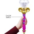 thumbnail image 5 of ArtCreativity 14" Purple Princess LED Light-up Wand – Spinning Diamond Top Costume Accessory Toy for Kids Ages 3-10, Battery Operated, 5 of 5