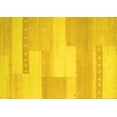 thumbnail image 1 of Ahgly Company Machine Washable Indoor Rectangle Abstract Yellow Contemporary Area Rugs, 2' x 4', 1 of 4