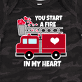 thumbnail image 4 of Inktastic Valentine Fire Truck White and Pink Hearts Boys or Girls Baby Bodysuit, 4 of 5