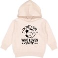 thumbnail image 2 of Inktastic Just a Girl Who Loves Soccer Toddler Hoodie, 2 of 4