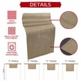thumbnail image 5 of Brown Farmhouse Short Table Runner 48 Inches Long,Vintage Country Monochrome Textured Cotton Linen Table Runners Dresser Scarves,Tabletop Scarf Furniture Cover for Home Dinner Party Decor 13"x48", 5 of 8