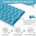 thumbnail image 5 of Snubbull Swing Replacement Cushion, Outside Bench Cushion with Backrest, 2-3 Seater Cushion with 6 Ties for Outdoor Furniture, 60 x 40 x 5 Inches Porch SwingCushion Garden Bench, Lake Blue, 5 of 7