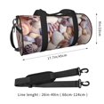 thumbnail image 2 of Balery Sea Shells Bolsa de Gimnasio para Mujeres y Hombres, Bolsa de Viaje Impermeable, Bolsa de Fin de Semana con Compartimento para Zapatos y Bolsillo Húmedo, 2 of 6