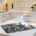 thumbnail image 6 of Yayeee Dish Drying Mat for Kitchen Counter 18"x24" Microfiber Absorbent Pad, Green Christmas Candy Canes, 6 of 7
