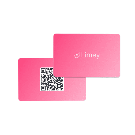 Limey Card - Digital Business Card - Pink Matte Finish | NFC   QR | Tap & Connect