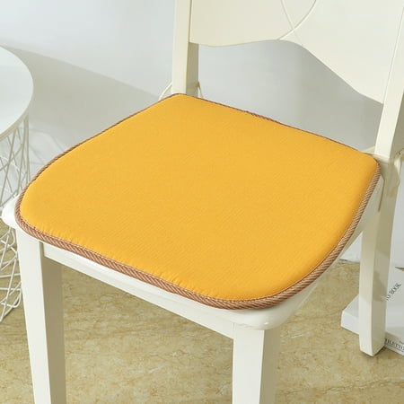 

Namzi-b 4pcs Cushion Garden Terrace Home Kitchen Office Thick Comfortable Cushion 17.32*15.74*0.78inch (Yellow)