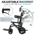 thumbnail image 6 of Reclining Wheelchair for Adults, Lightweight Transport Wheelchairs with Removable Headres Weight 28Lbs, 6 of 8
