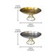 thumbnail image 3 of Stainless Steel Serving Tray High-footed Metal Fruit Plate Elegant Food Presentation Dish for Living Room Coffee Table gold, 3 of 4