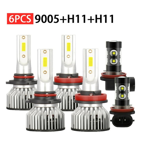 For Jeep Grand Cherokee 2014-2016 - 6000K LED Headlights + Fog Bulbs Kit 6Pcs