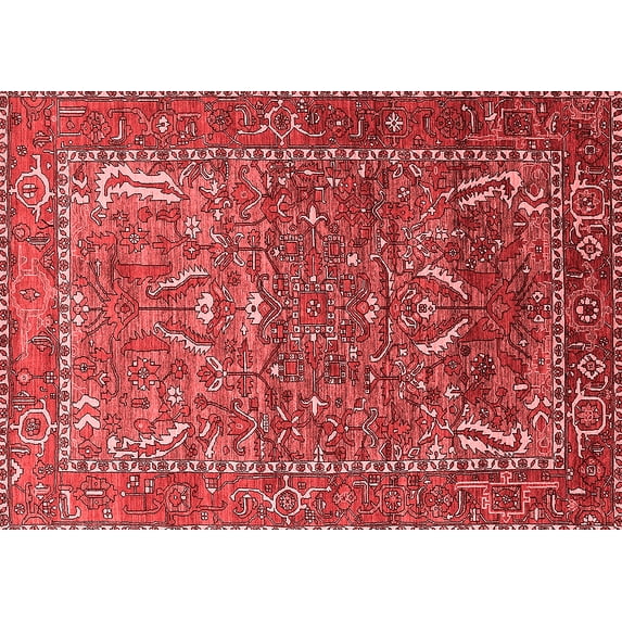 Ahgly Company Indoor Rectangle Animal Red Traditional Area Rugs, 6' x 9'