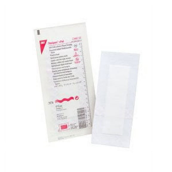 Adhesive Dressing 3M Medipore 3.5 X 8 Inch Soft Cloth Rectangle 1.375 X 6 Inch Pad White Sterile ''1 Count''