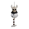 thumbnail image 1 of Campana de viento para Halloween, decoración colgante espeluznante, adorno coleccionable, colgante decorativo para jardín, patio, exterior, vacaciones Cabeza de toro, 1 of 8