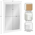 thumbnail image 3 of Kate and Laurel Whitley Traditional Framed Wall Mirror, 24 x 34, White, Coastal Rectangle Bathroom Mirror with Transitional Profile and Beveled Edge Design, 3 of 8