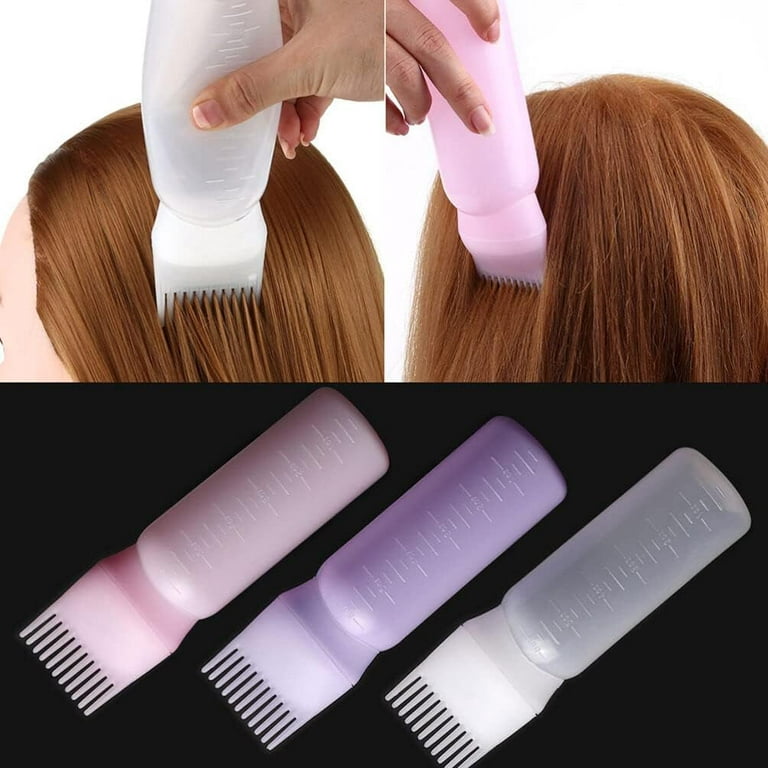 3pcs Root Comb Applicator Bottle,4 Ounce Bottle Comb with