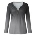 thumbnail image 4 of Puntoco - Camiseta de manga larga con cuello en V y estampado de moda de verano para mujer Puntoco Puntoco-1732, 4 of 5